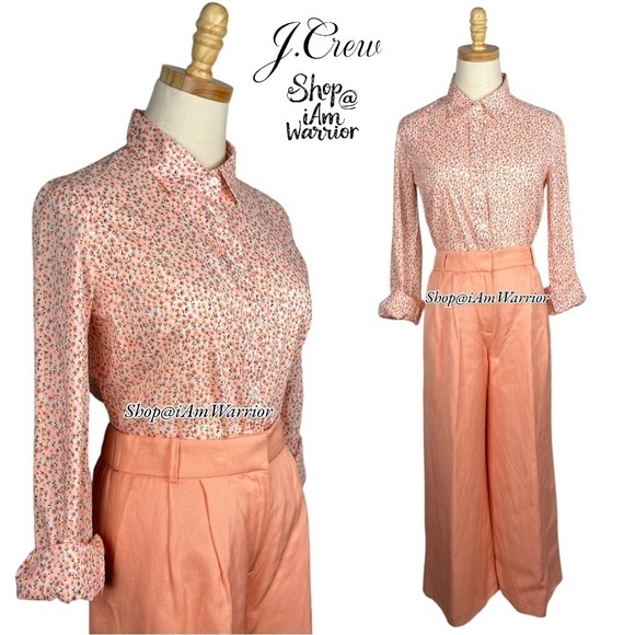 J.Crew Collection wide leg linen cropped pants *shop@iamwarrior - Picture 2 of 11